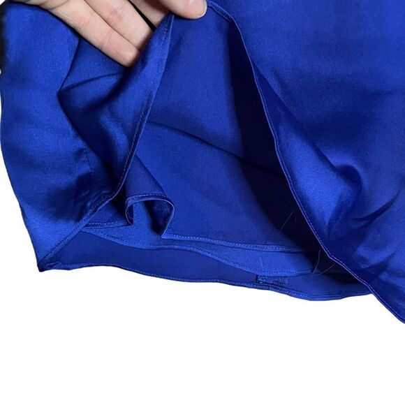 3 for $30! Pilgrim blue satin tank top - Picture 6 of 8